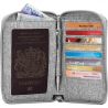 Pacsafe LX150 RFIDsafe Blocking Zippered Passport Wallet (Tweed Gray)
