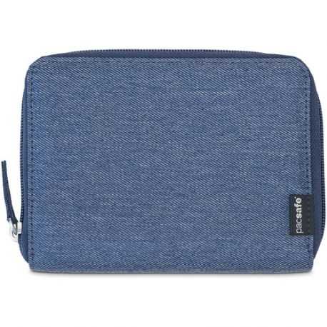 Pacsafe LX150 RFIDsafe Blocking Zippered Passport Wallet (Denim)