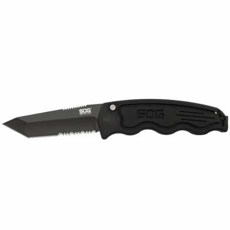 SOG SOG-TAC Automatic Partically Serrated (Black TiNi)