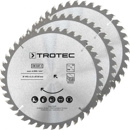 Trotec 190х20х2,2 HW40 Wood (3 шт) (6215001331)