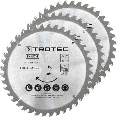 Trotec 150х16х2,1 HW40 Wood (3 шт) (6215001321)