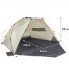 Uquip Намет Uquip Speedy XL UV 50+ Sand/Grey (241007)