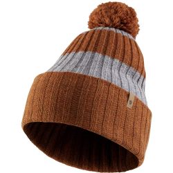 Fjallraven Byron Striped Pom Hat (Autumn Leaf/Grey)