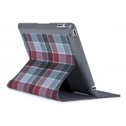 Speck FitFolio HalfTone Plaid Grey Red Core (iPad 2/3/4)