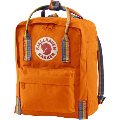 Fjallraven Kanken Rainbow Mini (Burnt Orange/Rainbow Pattern)