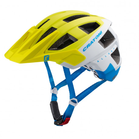 Cratoni Allset S/M (Lime-White-Blue Matt) 55-58 см