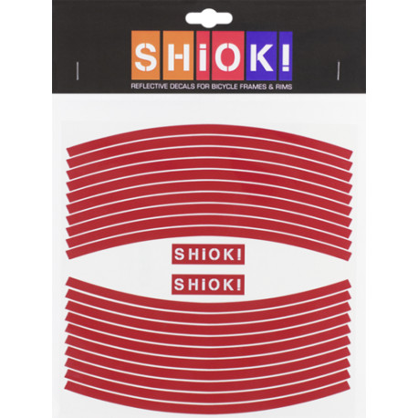 Shiok! Rim Reflective Straight (Red)