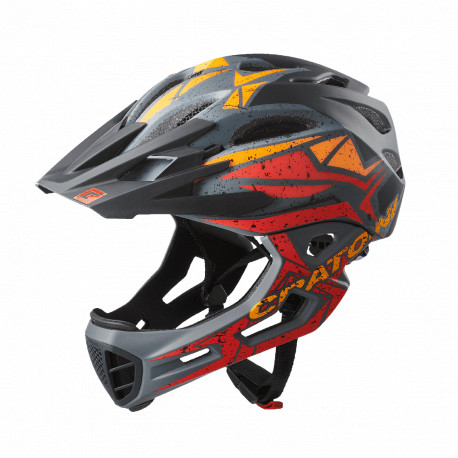 Cratoni C-Maniac PRO S-M (Black/Red/Orange Matt) 52-56 см