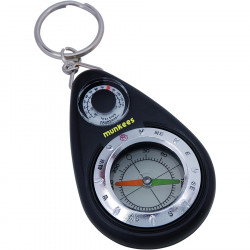 Munkees Munkees 3154 брелок-компас Compass with Thermometer black