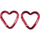 Munkees Munkees 3220 карабин Mini 2 Heart (пара) red
