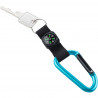 Munkees Munkees 3228 карабин 8 mm with strap, compass, keyring blue