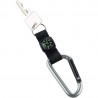 Munkees Munkees 3228 карабин 8 mm with strap, compass, keyring grey