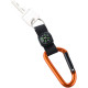 Munkees Munkees 3228 карабин 8 mm with strap, compass, keyring orange
