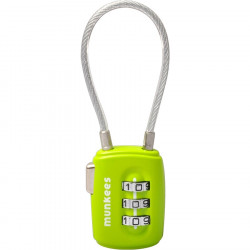 Munkees Munkees 3608 брелок-замок Cable Combi Lock lime