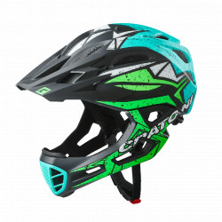 Cratoni C-Maniac PRO S-M (Black/Lime/Turquoise Matt) 52-56 см