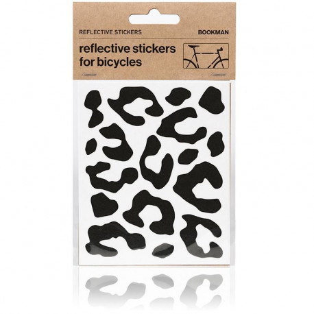 Bookman Reflective Leopard Print Stickers (Black)