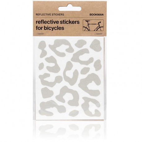 Bookman Reflective Leopard Print Stickers (White)